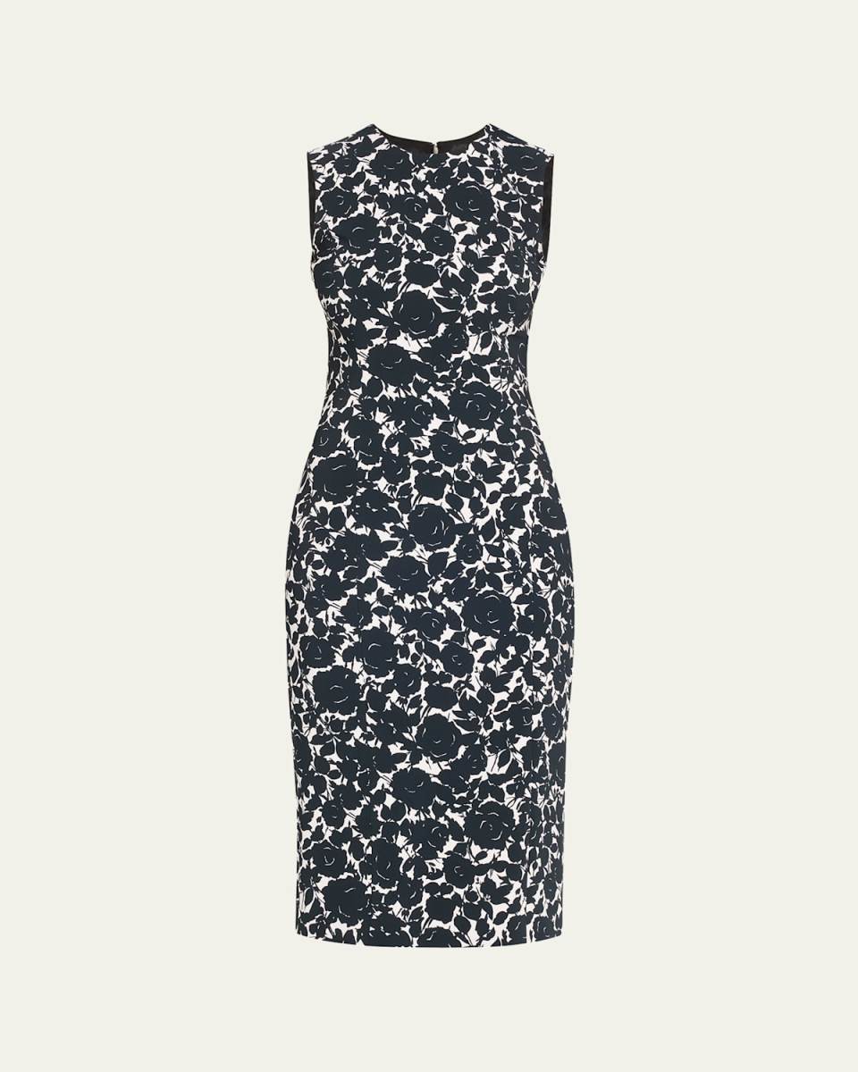 Floral Sheath Midi Dress